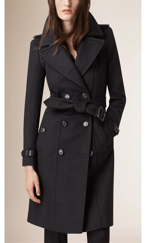 burberry trench leather trim|burberry trench coat wool collar.